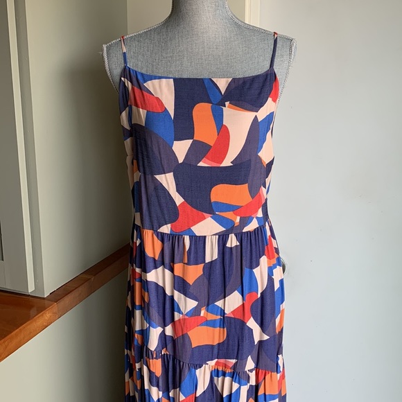 Nine West XXL Blue Abstract Maxi - Picture 2 of 5
